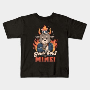 Your Soul is Mine - Funny Evil Cute Baphomet Goth Gift Kids T-Shirt